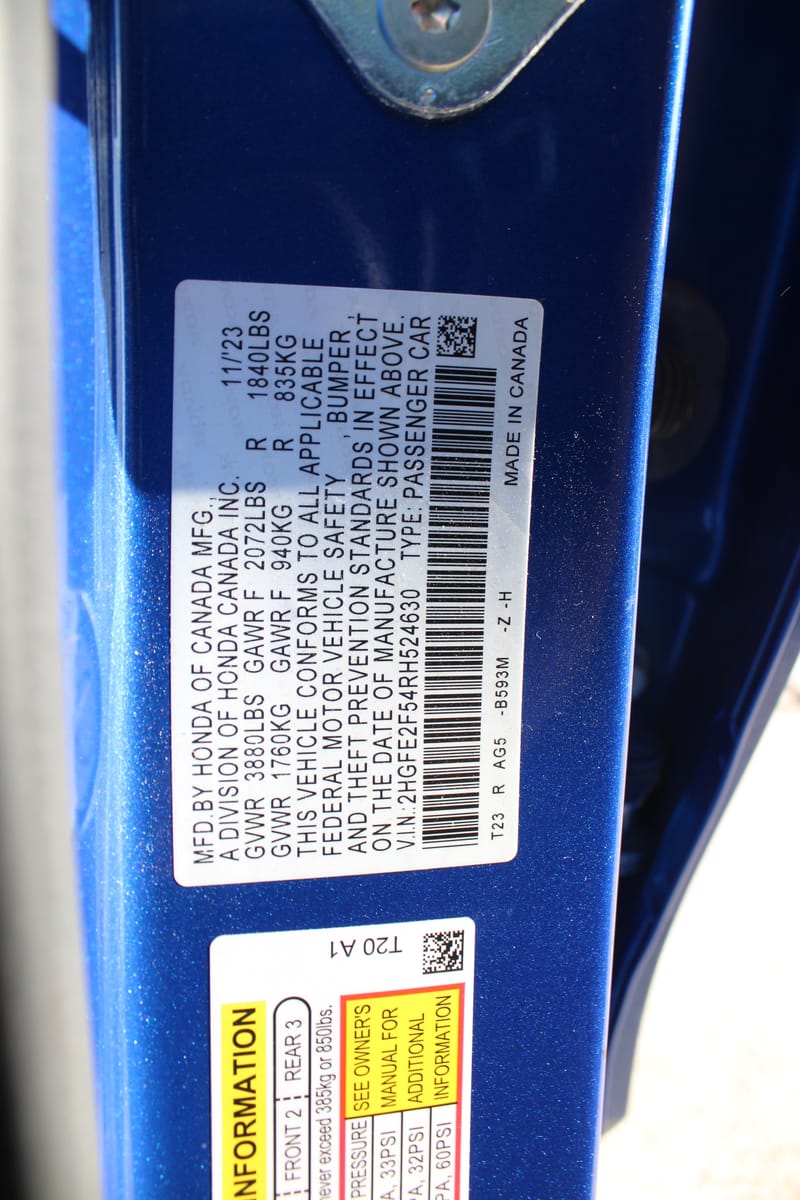 2024 HONDA CIVIC - HON524630