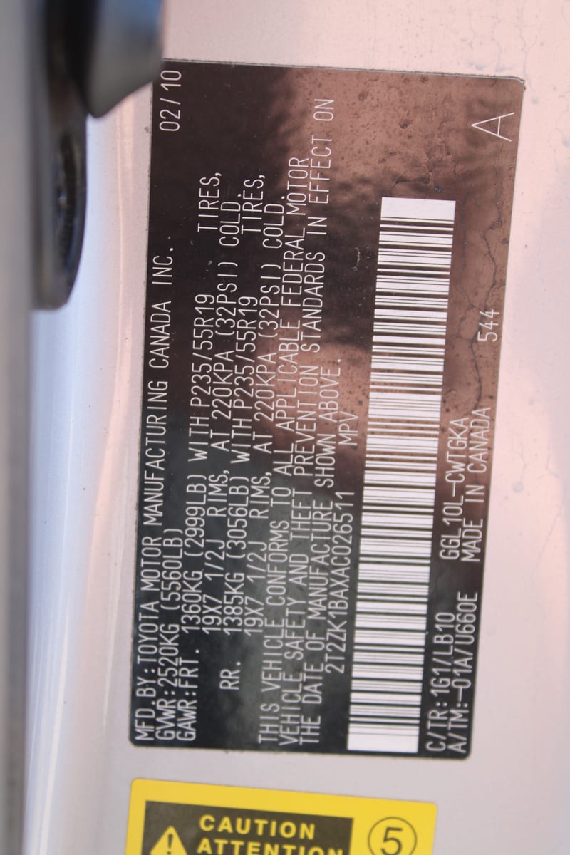 2010 LEXUS RX 350 - LEX026511B