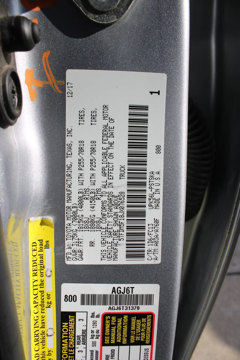2018 TOYOTA TUNDRA - TOY076528B