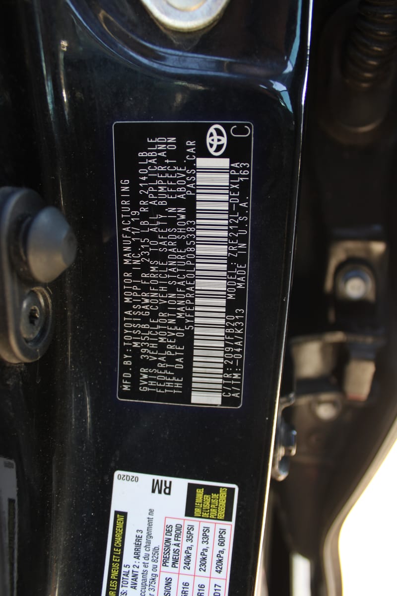 2020 TOYOTA COROLLA - TOY085383