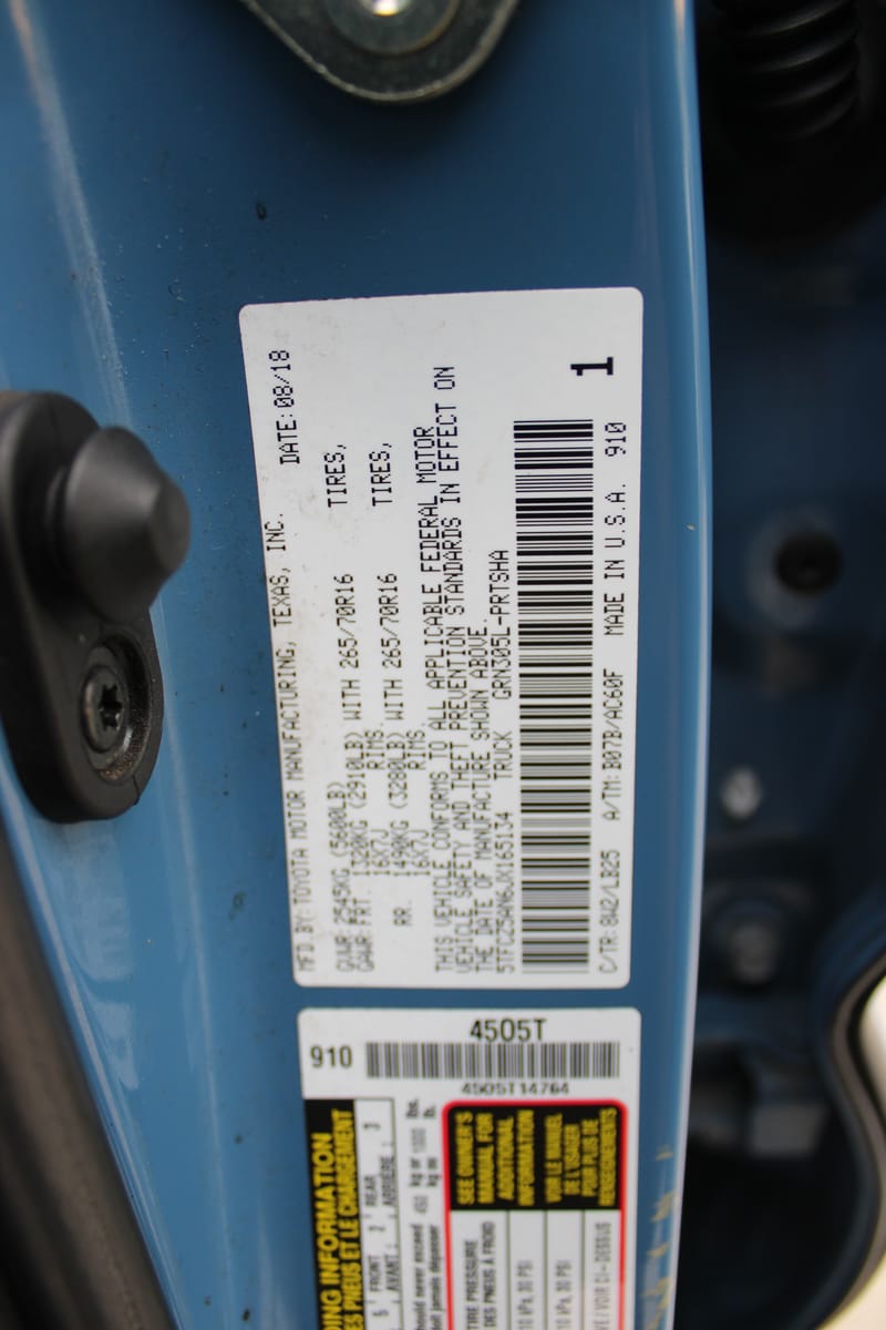 2018 TOYOTA TACOMA - TOY165134